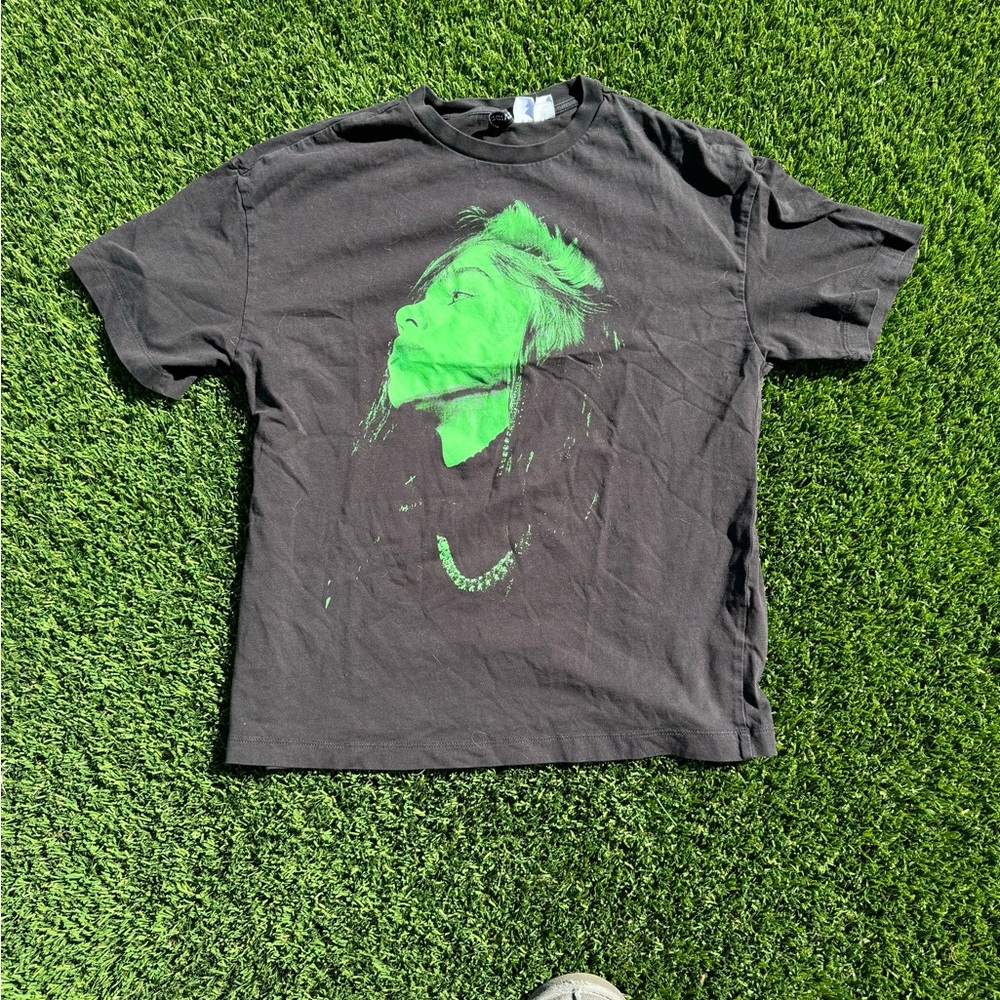 vintage women’s black billie eilish cotton H&M graphic tee